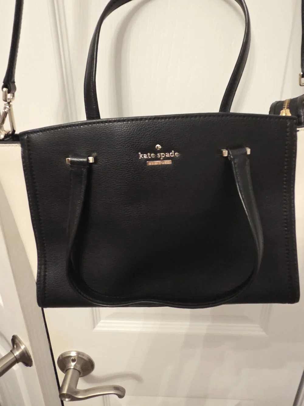 kate spade Black & White Leather Satchel